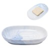 Mayoii Soap Dish Ceramic Beautiful Waterproof Rustless Stable Marbling Soap