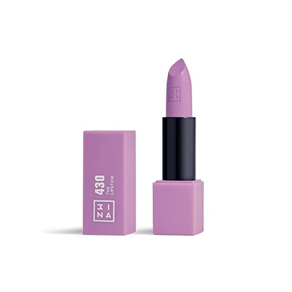 3INA MAKEUP - The Lipstick 430 - KrÃ¤ftiges Lavendel Lippenstift - Matt Lippen-Stift mit Vitamin E und Shea Butter- Langanhaltender Hochpigmentiert Creme - Vanille-Duft - Vegan - Cruelty Free