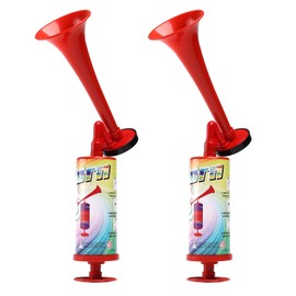 FARBIN Boat Horn Bear Horn Hand Pump Trumpet Air Horn Air Horn Portable Party Stadium Sports Events Scale (Large ABS Horn, Pack of 2)