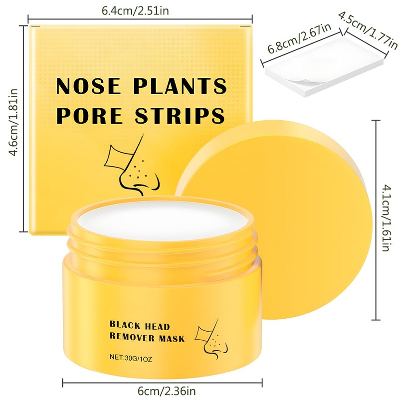 YOUSHEME 2pcs Pore Strips,Deep Cleansing Pore Strips,Nose Plants Blackhead Remover