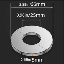 Stainless Steel Wall Split Flange Self-Adhesive tape Round Escutcheon Various pipes Plate Cover for Water Pipe Faucet Decoration Accessories (22mm/0.86in)