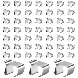 50 PCS Christmas Lights Gutter Hooks, Stainless Steel Holiday Lighter Roof Hooks, Xmas Light Hangers for Hanging Outdoor Decorations, No-Hole Holiday Light Clips for Roof Eaves Kitchen Bathroom Garden