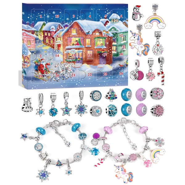 Girls Jewellery Advent Calendar 2024 Kids: Christmas Gifts Unicorn Gifts