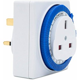 Mr. Gadget Solution® 24 Hour Segment Timer Switch Programmable On Off Function UK Mains Plug