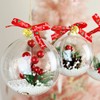 Aurasky Clear Christmas Baubles for Filling, 24 Pieces Fillable Christmas