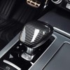 JUIVEEL Carbon Fiber Style Car Gear Shift Knob Cover Trim,