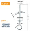Lyeteung 10 Sets M4 Spring Folding Anchors Tilting Dowels Plasterboard