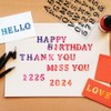 GLOBLELAND Letter and Number Clear Stamps for Card Making 8.3×5.8