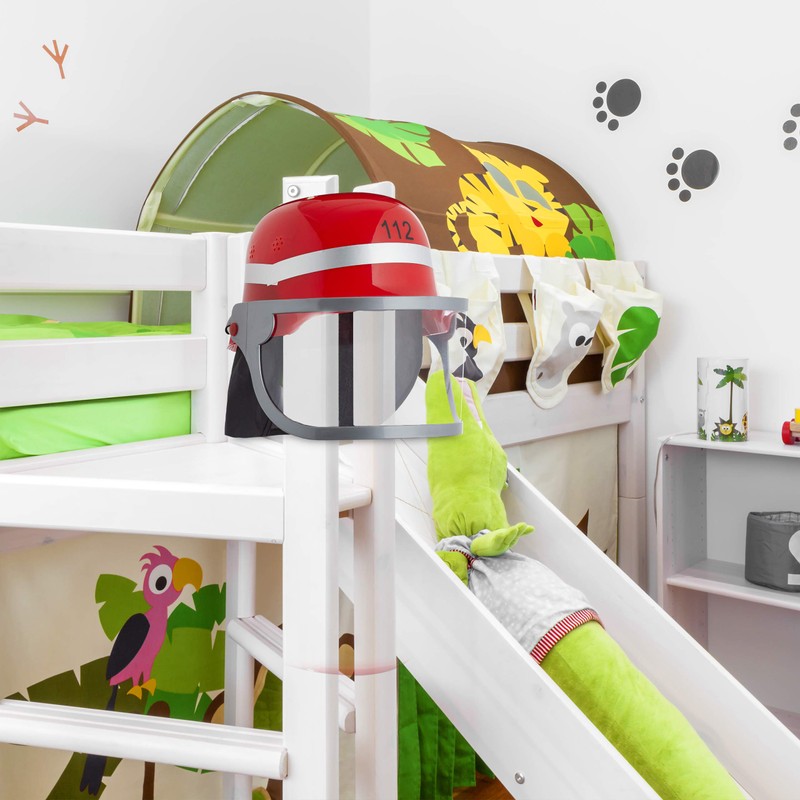 Relaxdays Children's Fire Brigade Helmet with Visor, Neck Scarf &