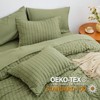 Freyamy Seersucker Bed Linen 135 x 200 cm 2-Piece Green