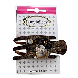 Mia Ponytailers Ponytail Holder Model No. 00951 - Lace Print with Rhinestones