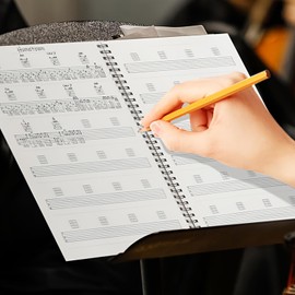 JYCSTE Blank Sheet Music Notebook, Guitar Tablature Notebook, Manuscript Paper Notebook, Sheets for Music Chord Notation, Guitar Notebook Song Writing