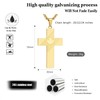 HSWYFCJY Black Canada Flag Cross Necklace for Men,Philippians 4:13 Christian