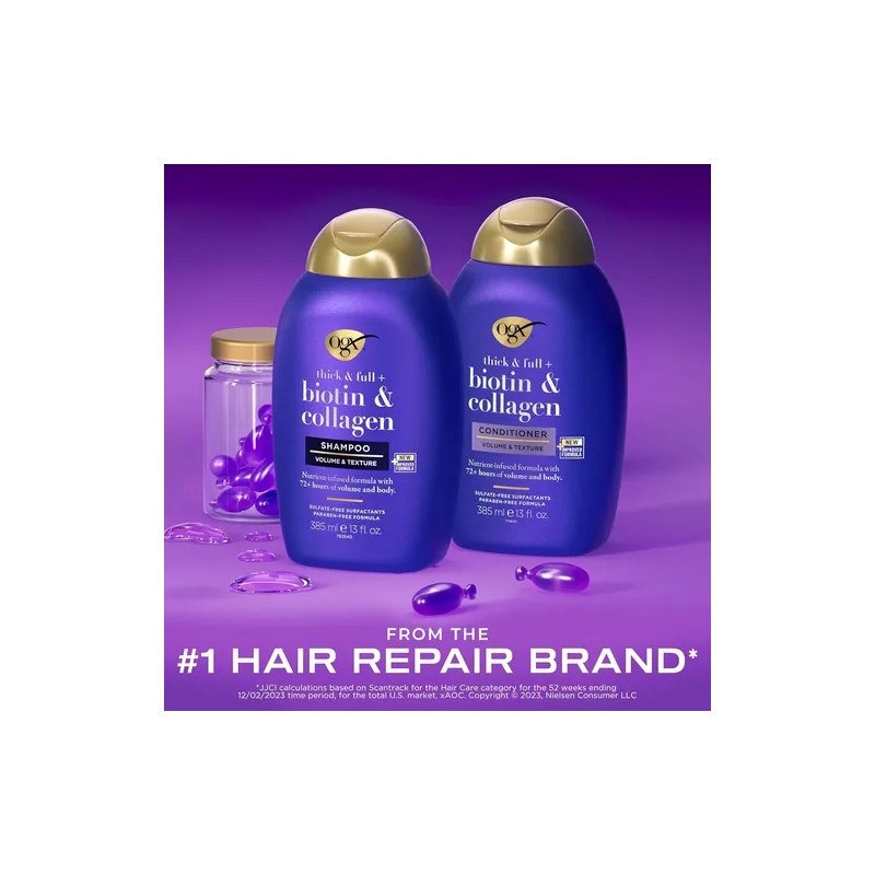Set De Champ Y Acondicionador Voluminizador Ogx Thick Ful