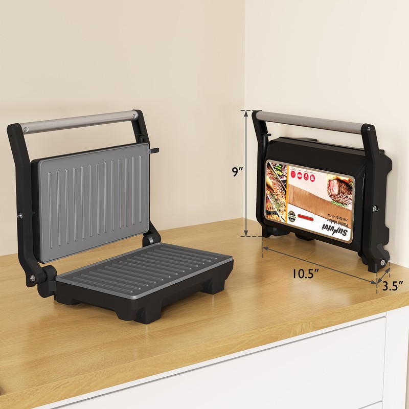 Sunvivi Panini Press Sandwich Maker: Electric Panini Press Grill with