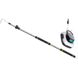 Pool Retrieval Hook for Robotic Pool Cleaner, 37" to 79" Pool Filter Basket Hook Telescopic for Pool Skimmer Basket Robot with Comfortable Sponge Handle Steel Pole