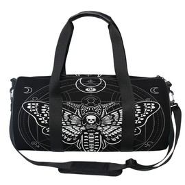 MNSRUU Duffel Bags Black Skull Moth Overnight Bags Weekend Bag Sports Gym Bag for Men Women Duffel Bags for Traveling