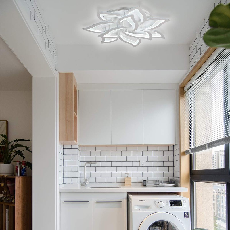 Garwarm Dimmable LED Ceiling Light, 72W Modern Acrylic Flush Mount