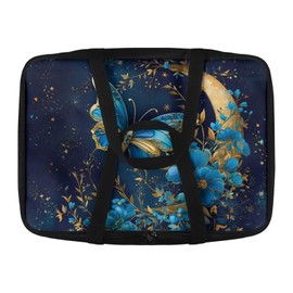 Luarisgur Blue Butterfly Portable Food Warmer for Travel Parties Insulated Casserole Carrier 9X13 Thermal Bags for Cold and Hot Food Reusable Lasagna Holder Lugger Tote