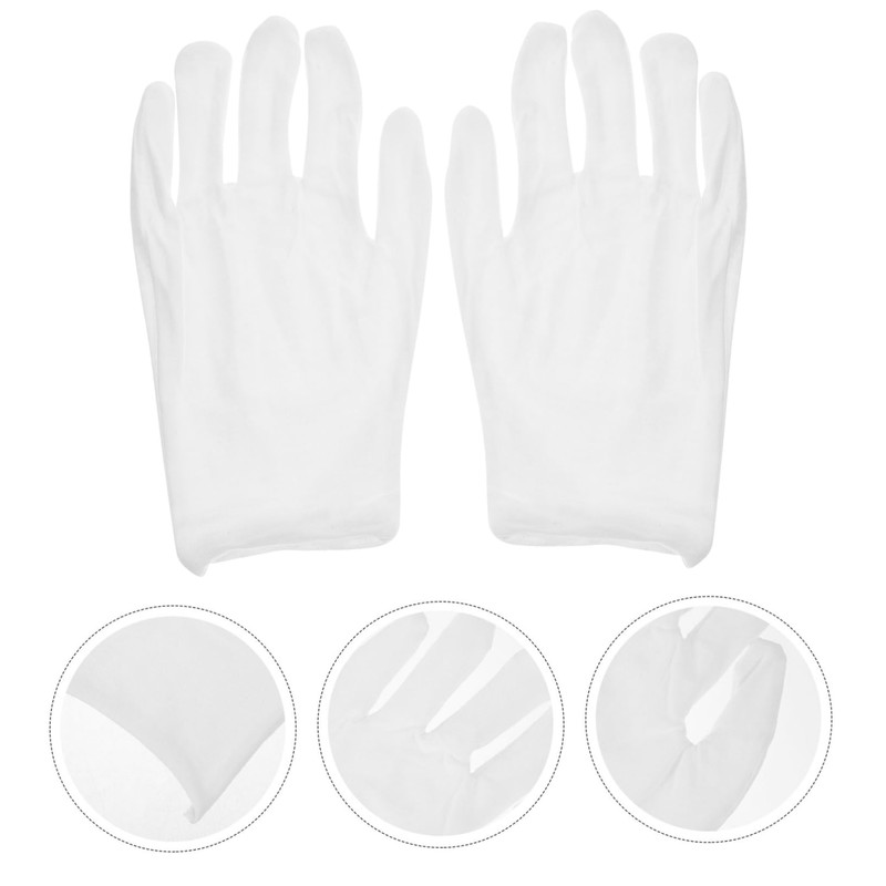 MAGICLULU 6Pairs Cotton Work Gloves for Men Comfortable Jewelry and