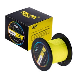 9KM DWLIFE Braided Fishing Line 8lb/12lb/15lb Dyneema Fishing Line, Zero Stretch & Anti-Bite Coating for Freshwater/Saltwater Fishing 4 Strand