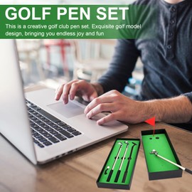 Exbrith Golf Pen Set, Mini Desktop Golf Pen, Golf Gifts for Men, Men's Day Gifts Gift, Mini Ballpoint Pen, Golf Ballpoint Pen Gift for Employees, Men, Boss