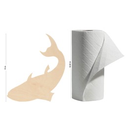 Leaping Fish Cutout 10 x 11-inches, Pack of 1 Unfinished Wood Crafts, Wood Door Hanger, Large Wooden Cutouts to Paint, by Woodpeckers