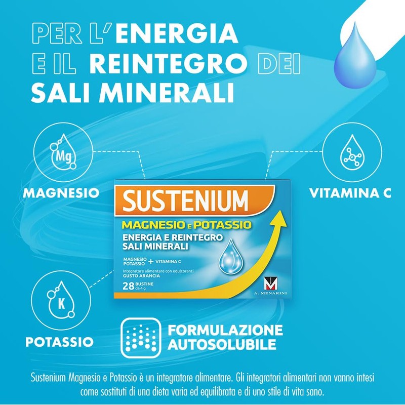 Sustenium Magnesio e Potassio - Integratore alimentare per reintegrare i