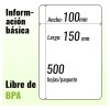1000 Etiqueta Térmica Directa 4x6 Papel Adherible Blanco Para Impresora