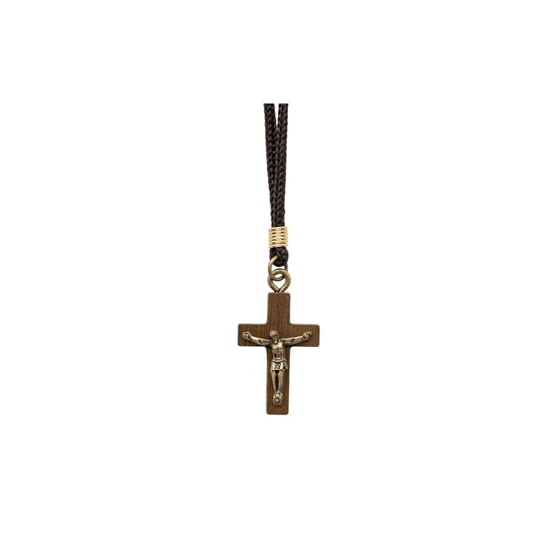 Intercession Cross Necklace, Walnut