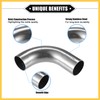 REPAIROCK 2Pcs Bend Elbow Pipe Tube, 1.25" OD 4" 3.15"