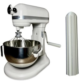 Stand Mixer Handle for KitchenAid Stand Mixers – Compatible with Pro 5 Plus, Mixer Accessory with Comfy Grip for Enhanced Stability and Convenience (Silver)