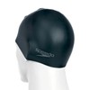 Speedo Unisex Adult's Plain Moulded Swim Cap, Black, One Size