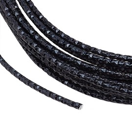 BENECREAT 32.8 Feet 12 Gauge Black Textured Aluminum Wire, Diamond Cut Round Aluminum Craft Wire for Ornaments Making and Other Jewelry Craft Work