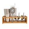 Cocktail Set with Wood Stand 13-Piece