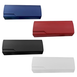 JAWAI Pack of 4 Hard Glasses Case, Portable Hard Glasses Case, Glasses Case, Glasses Case, Hard Case, Can Store Shortsighted Glasses and Sunglasses, Suitable for Men, Women and Children, Red, black,