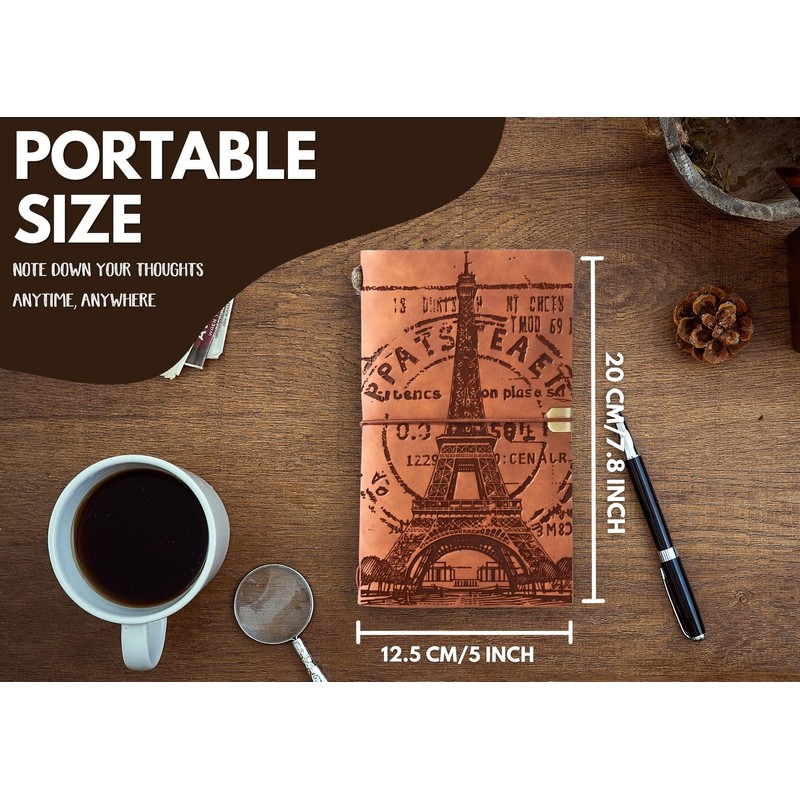InnoBeta Paris Gifts, Paris Gifts for Women Leather Journal Notebook