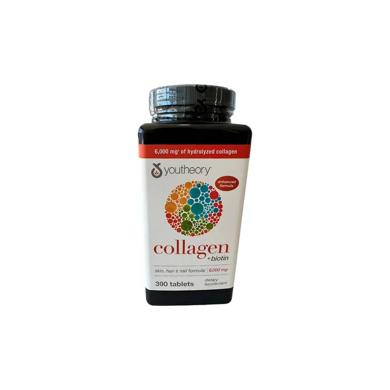 Youtheory Colágeno 360 Tabletas Biotina Cabello Piel Uñas