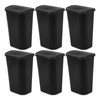 Sterilite 11.3 Gallon D Shape Flat Side Lift Top Lid