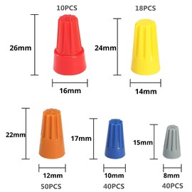 158pcs Electrical Wire Connectors Nuts Colorful Wire Caps Kit Twist Caps Nuts Assortment for Quick Connection