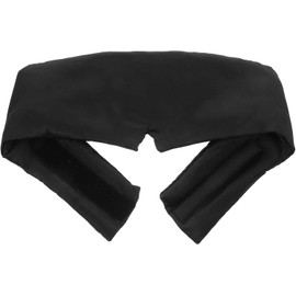 TEHAUX Antifaz para Dormir de Viaje de Seda Sintética Negro, Suave y Refrescante, Reduce Fatiga Ocular Diseño Cómodo para Vuelos y Siestas