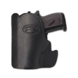 Barsony Black Leather Gun Concealment Pocket Holster for Kel-Tec .32 P3AT .380