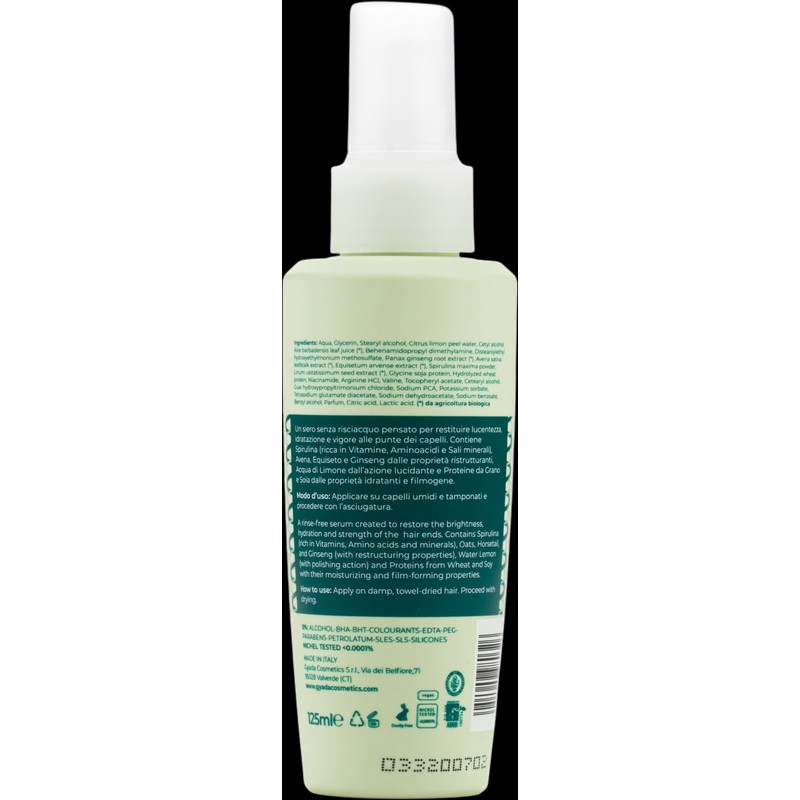 Gyada Cosmetics Strengthening Hair Serum with Spirulina, 125 ml