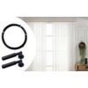 Nicerity Black Wall Mount Curtain Wire Rod Set