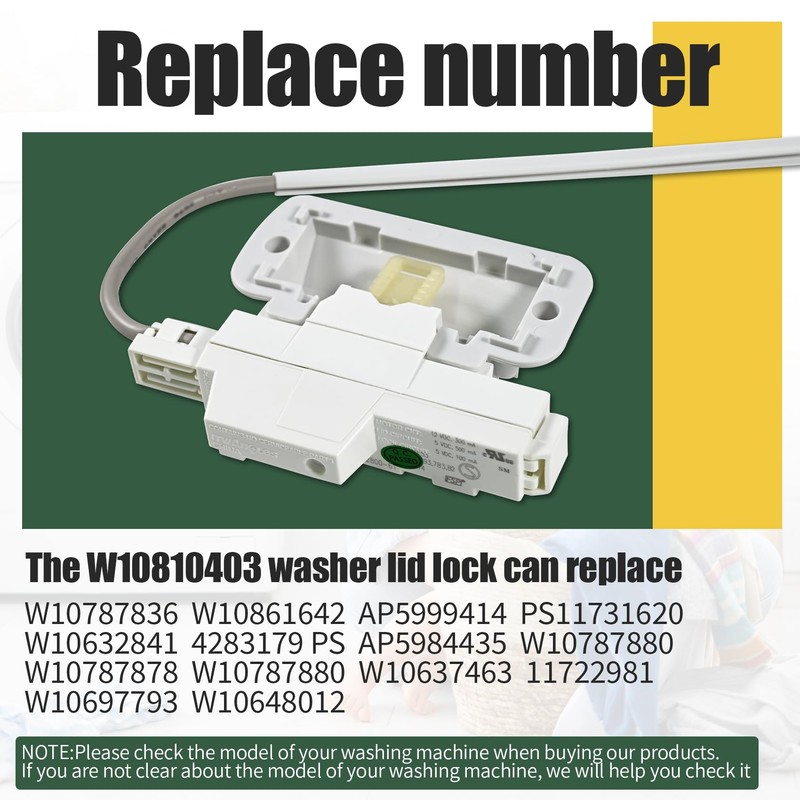 W10810403 W10861642 W10787836 Washer Lid Lock Assembly Fit for whirlpool
