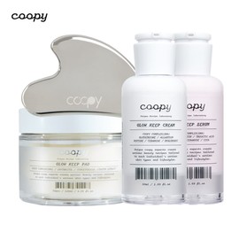 Kupi Glow Keep Radiance SET Cream + Serum + Pad 120ml/50 Sheets + Heart Steel Gua Sha