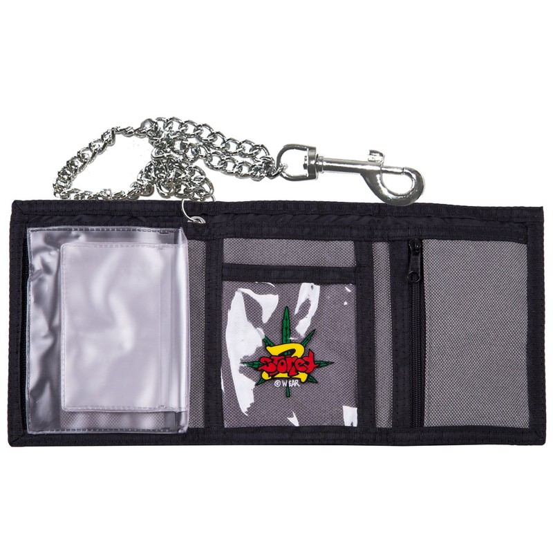 2Stoned Wallet Embroidered with Chain and Velcro Fastening Camo Gym
