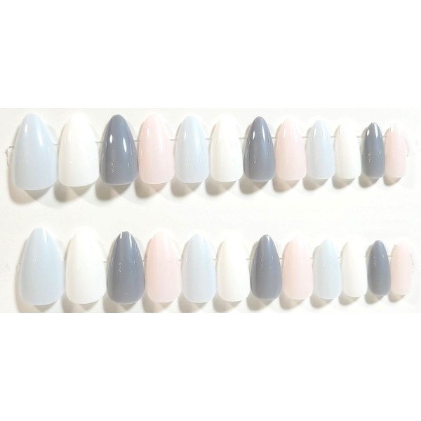 Hello Winter Ombre Glossy Short Almond Press On Nails -
