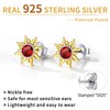 ChicSilver Sun Earrings Hypoallergenic 925 Sterling Silver Dainty Round Created
