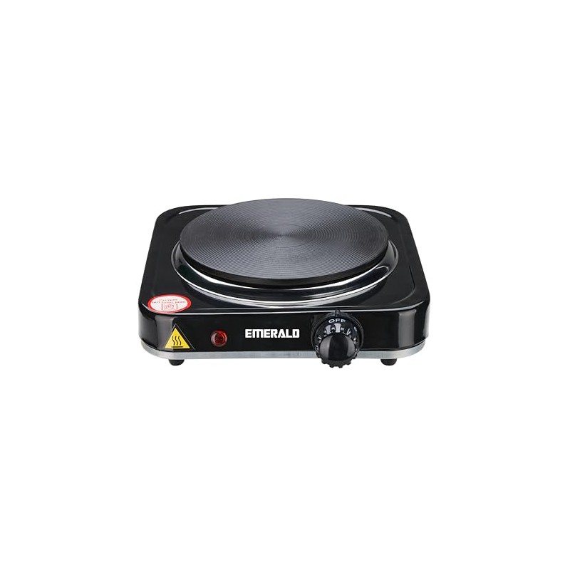 Emerald Electric Single Burner in Black with Coil Less Top